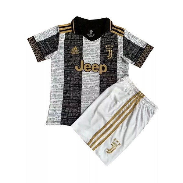Camiseta Juventus Especial Niño 2021-22 Gris Blanco